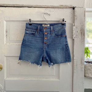 Madewell High Rise Denim Shorts Size 25
